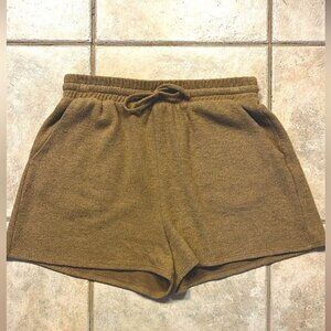 Socialite Fleece Shorts in Camel Color